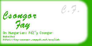 csongor fay business card